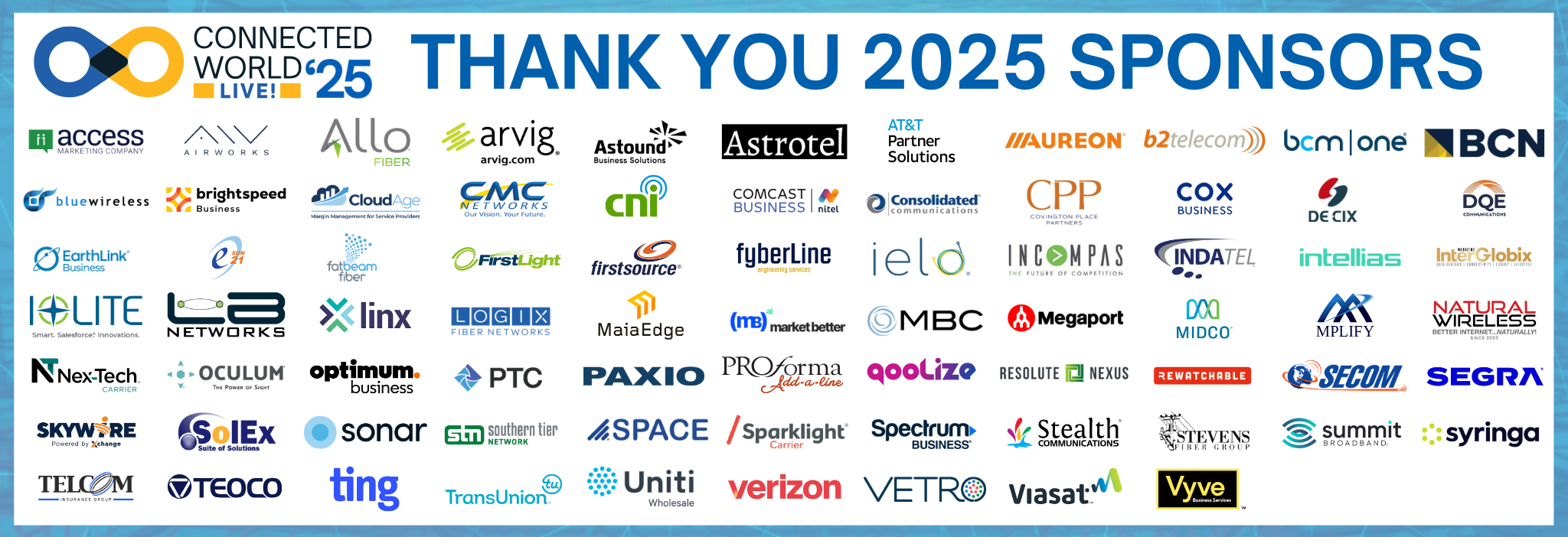 TCWLIVE 2025 Sponsors